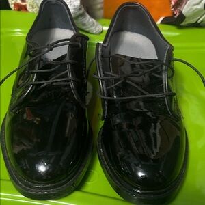 Classic Black Patent Derby Oxfords